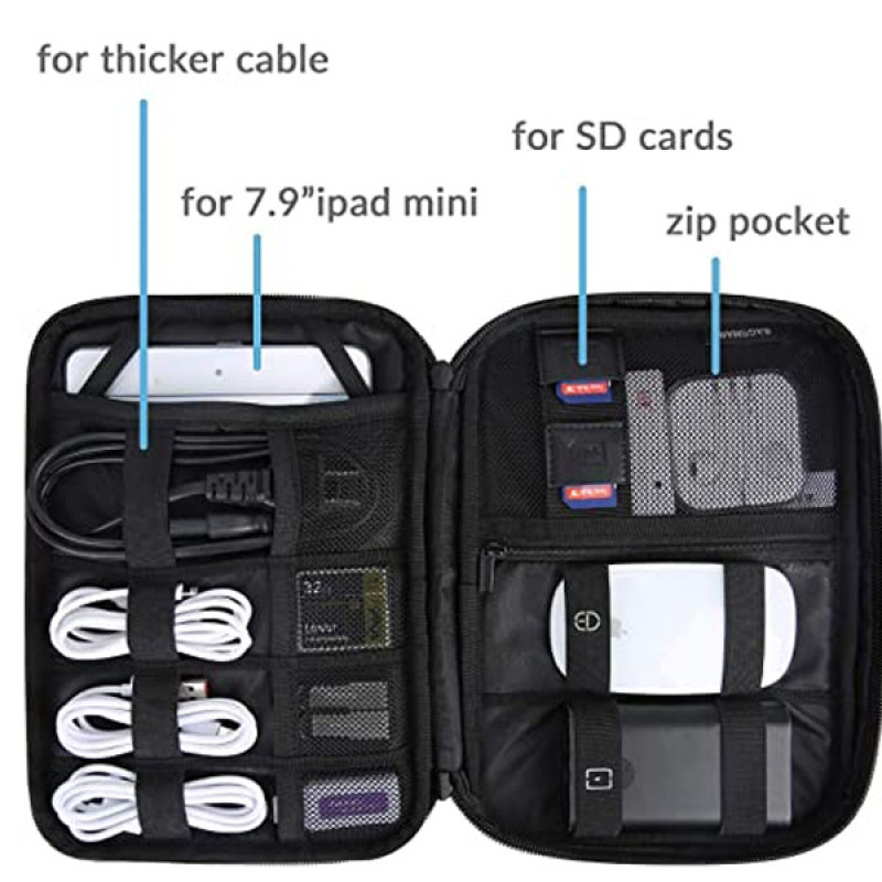 BAGSMART Electronic Organizer Travel Cable Organizer Electronics Accessories Cases