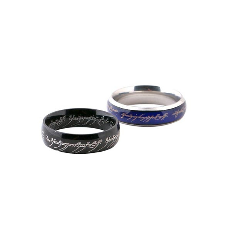 "Men Set of 2 Dragon Celtic Inlay Polish Finish Titanium Steel Rings "